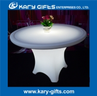 Glow Round Shape Led Dining Table For Restaurant Wedding Event 